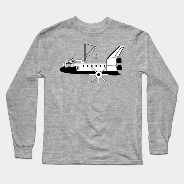Space Shuttle Willie Long Sleeve T-Shirt by IORS